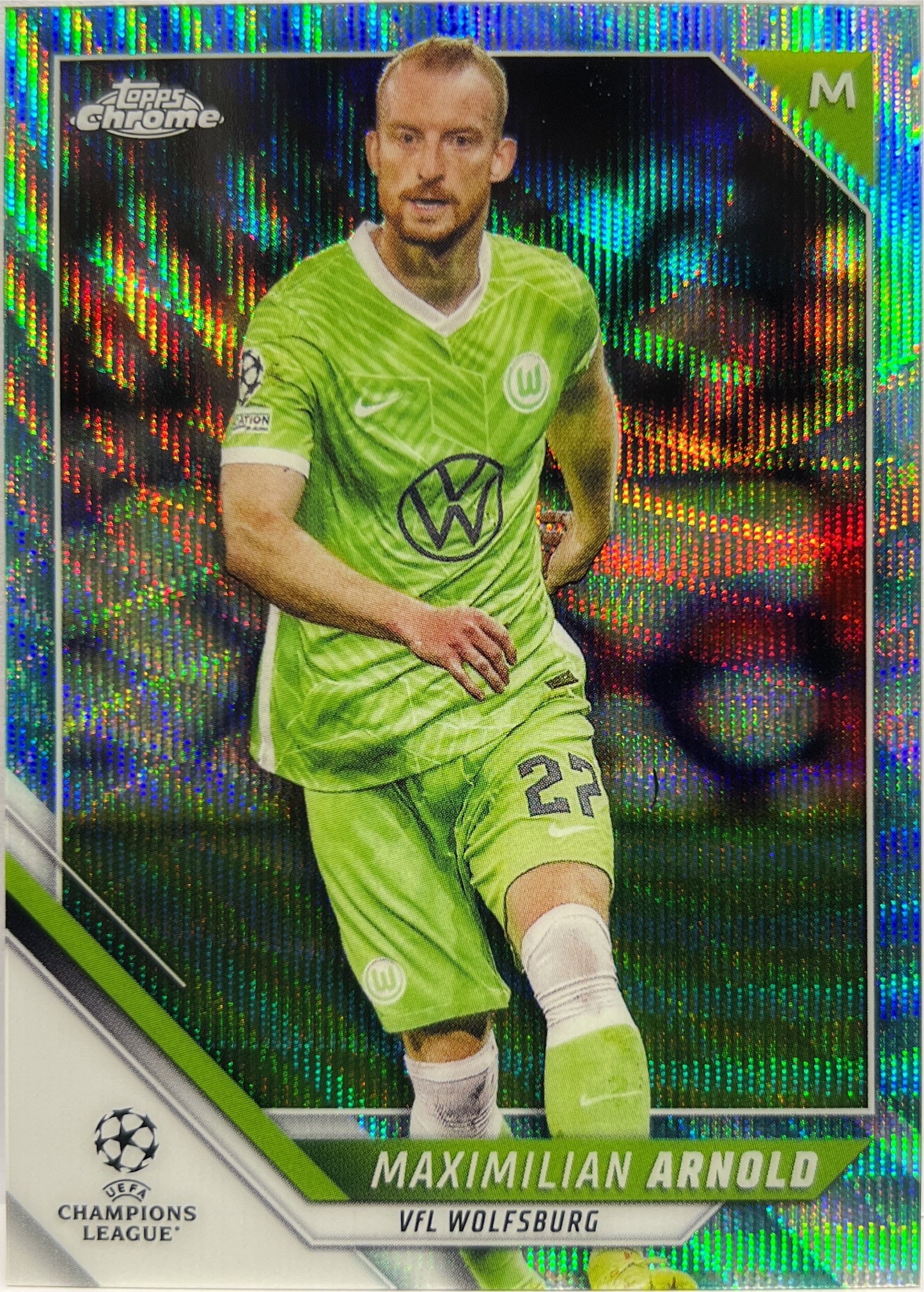 Maximilian Arnold 187/199 Aqua Wave Topps Chrome UCC 2021/22