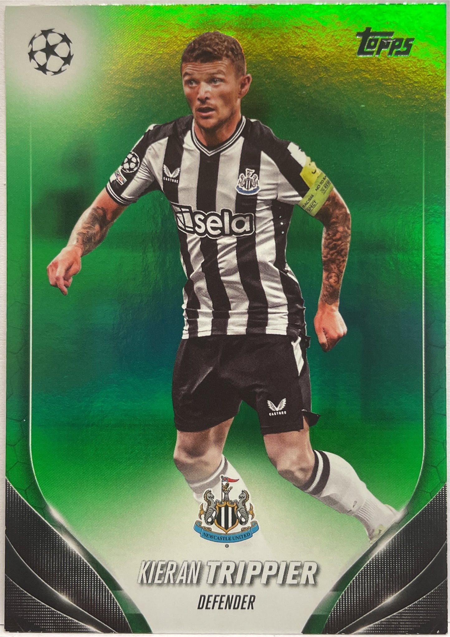 Kieran Trippier 76/99 Green Foilboard Topps UCC 2023/24