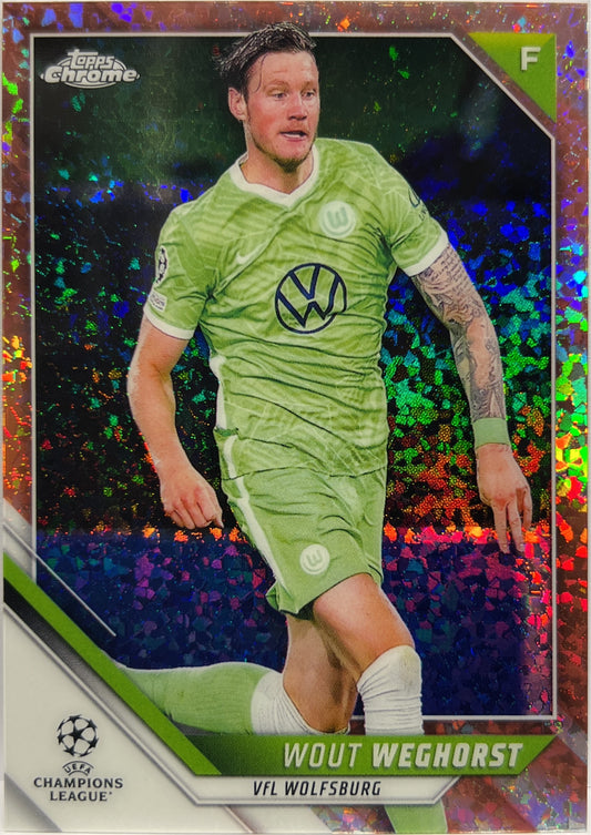 Wout Weghorst 116/125 Rose Gold Mini Diamond Topps Chrome UCC 2021/22