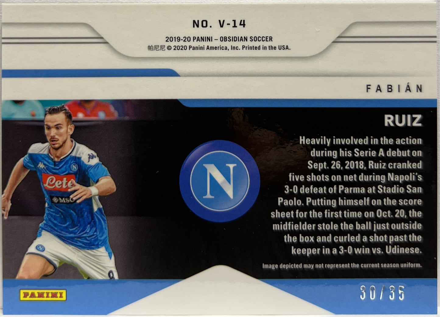 Fabian Ruiz 30/35 Orange Obsidian 2019/20