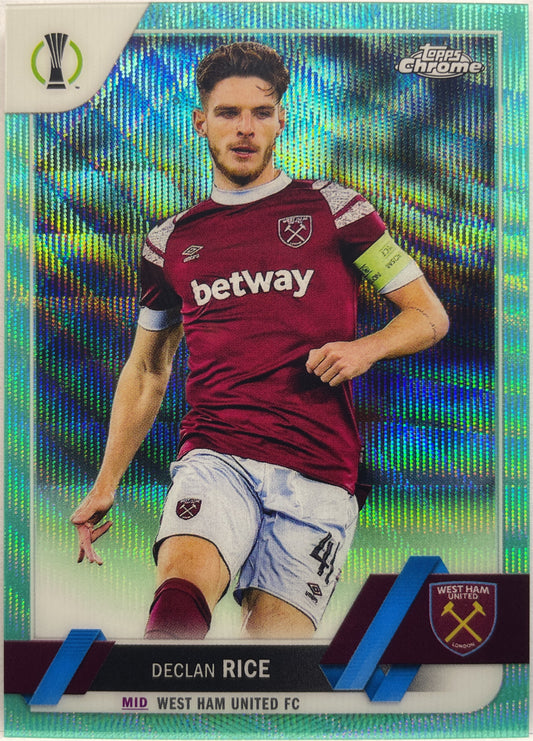 Declan Rice 12/199 Aqua Topps Chrome UCC 2022/23