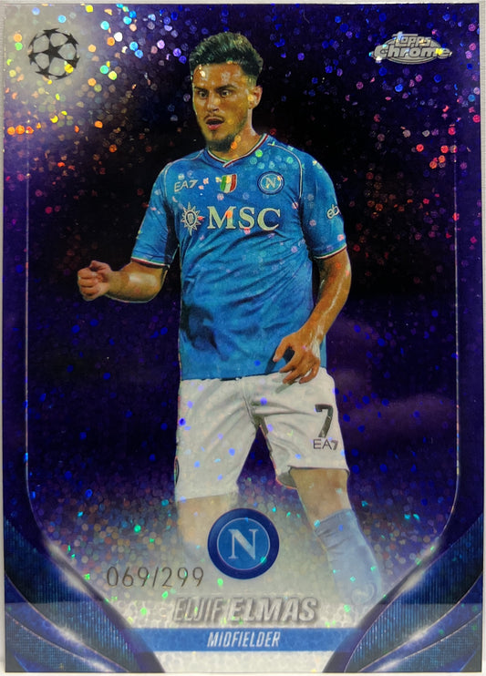 Eljif Elmas 69/299 Purple Topps Chrome UCC 2023/24