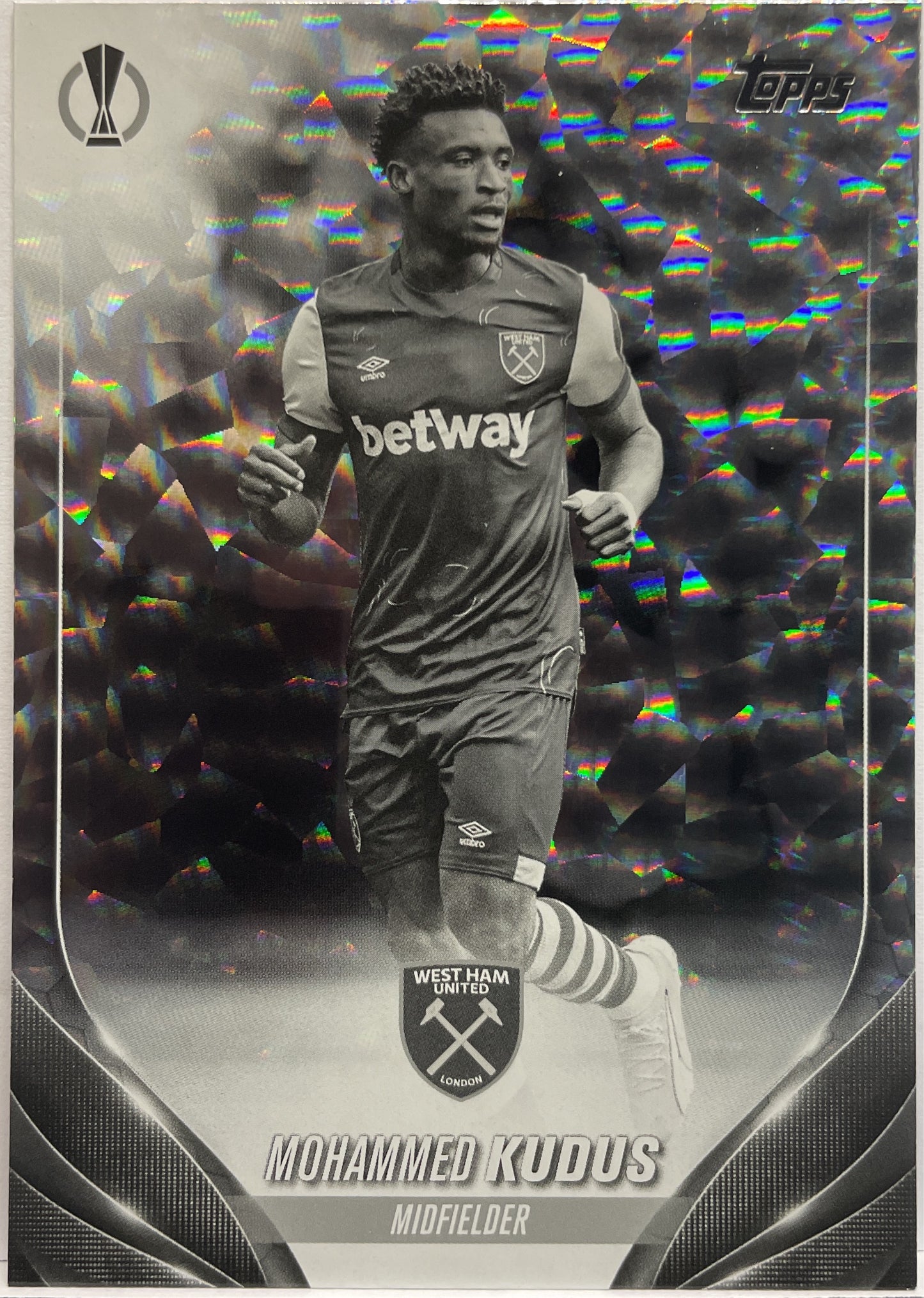 Mohammed Kudus 116/150 Black and White Icy Topps UCC 2023/24