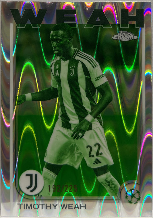 Timothy Weah 192/225 Night Vision RayWave Topps Chrome UCC 2024/25