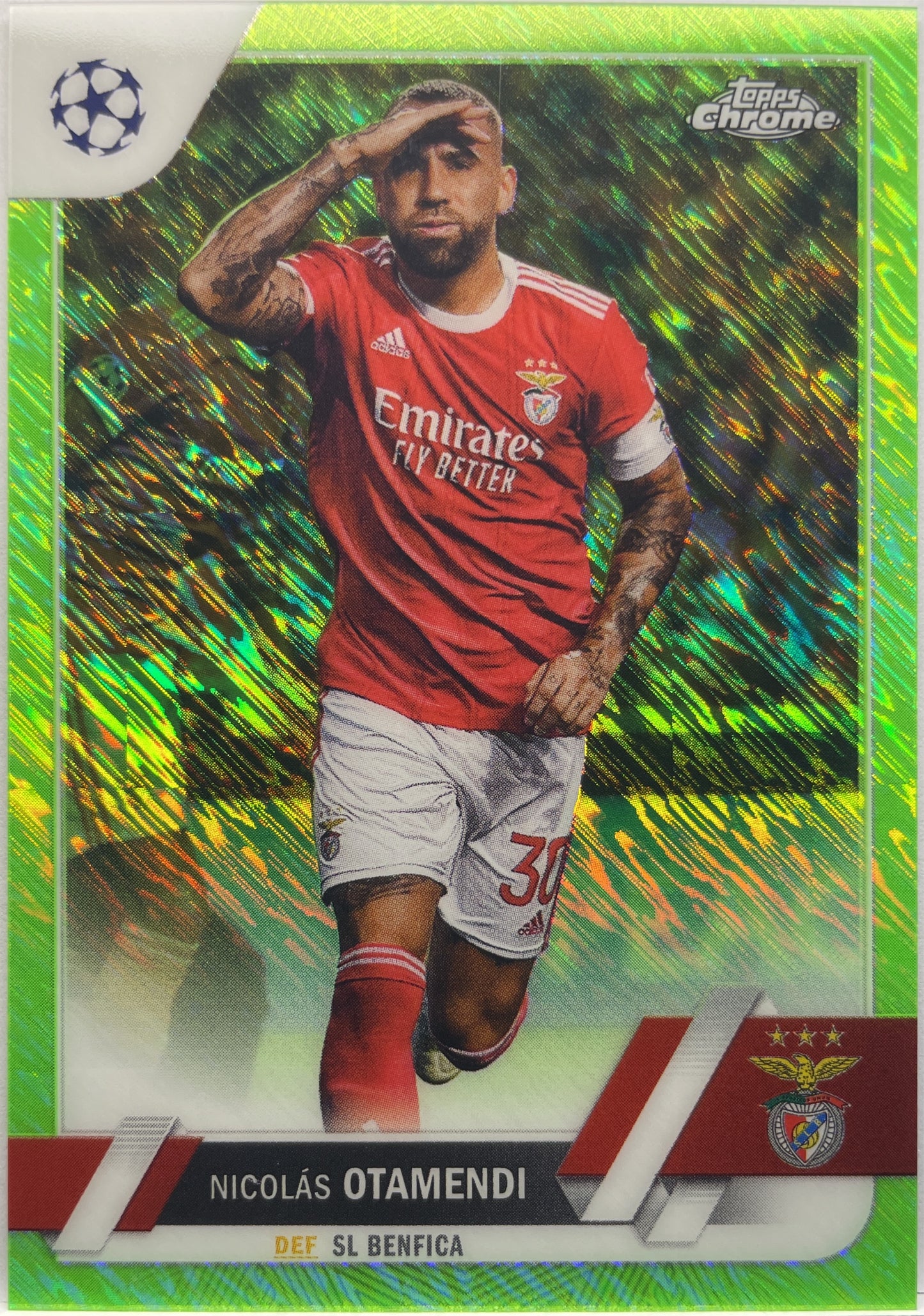 Nicolas Otamendi 349/399 Green Topps Chrome UCC 2022/23