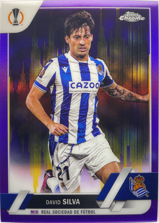 David Silva Purple&Gold Topps Chrome UCC 2022/23