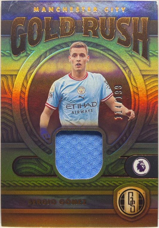 Sergio Gomez 114/199 Patch Gold Rush Chronicles Premier League 2022/23