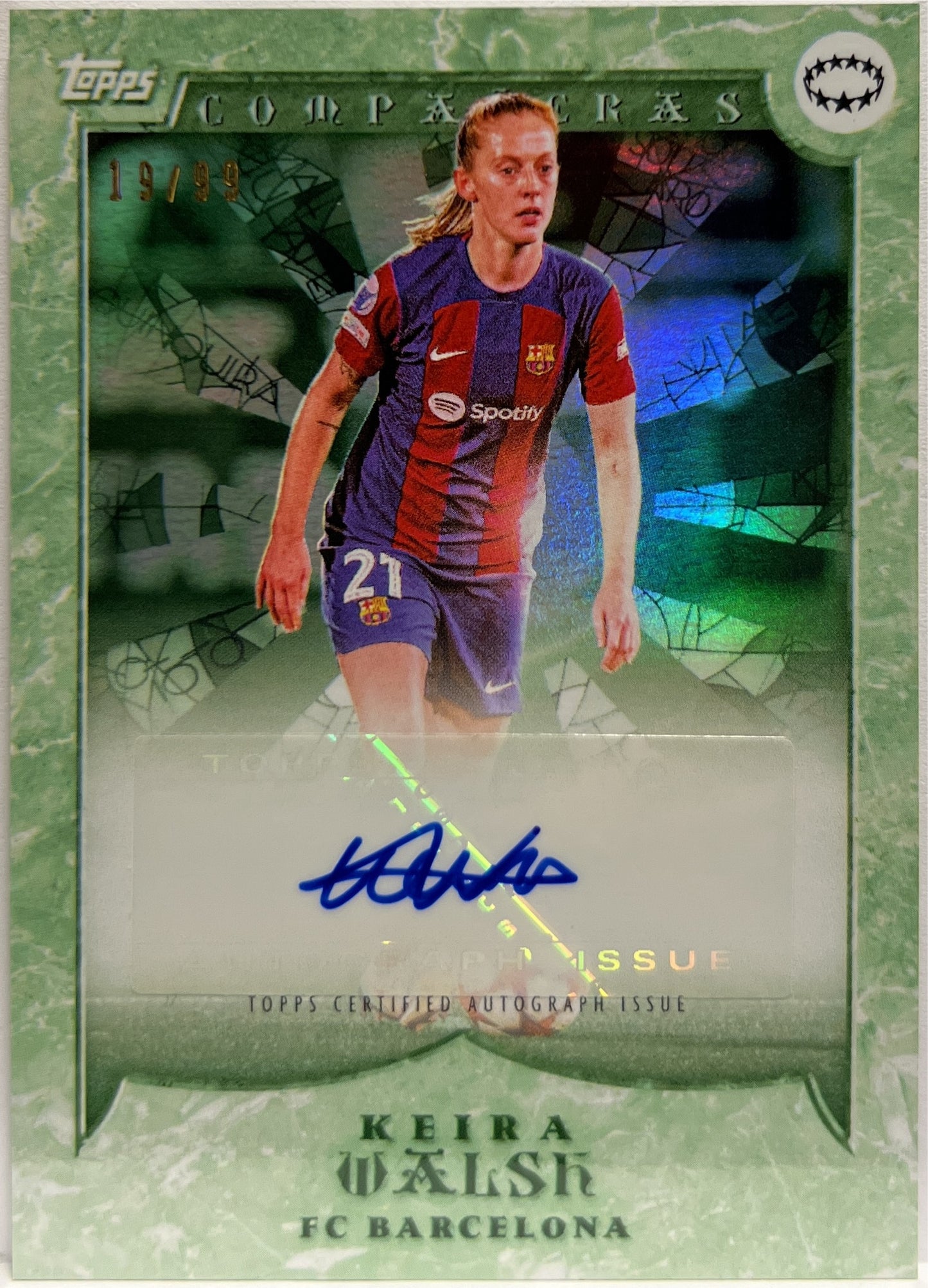 Keira Walsh 19/99 Autograph Companeras Topps Aitana Bonmati Curated Set 2023/24