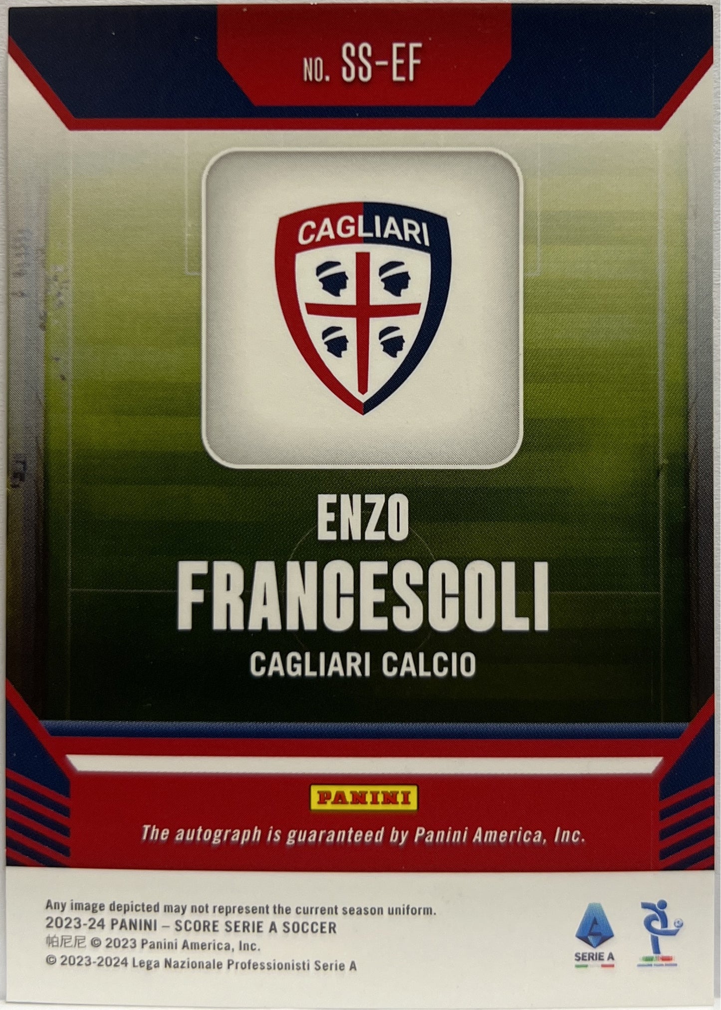Enzo Francescoli 80/199 Autograph Score Serie A 2023/24