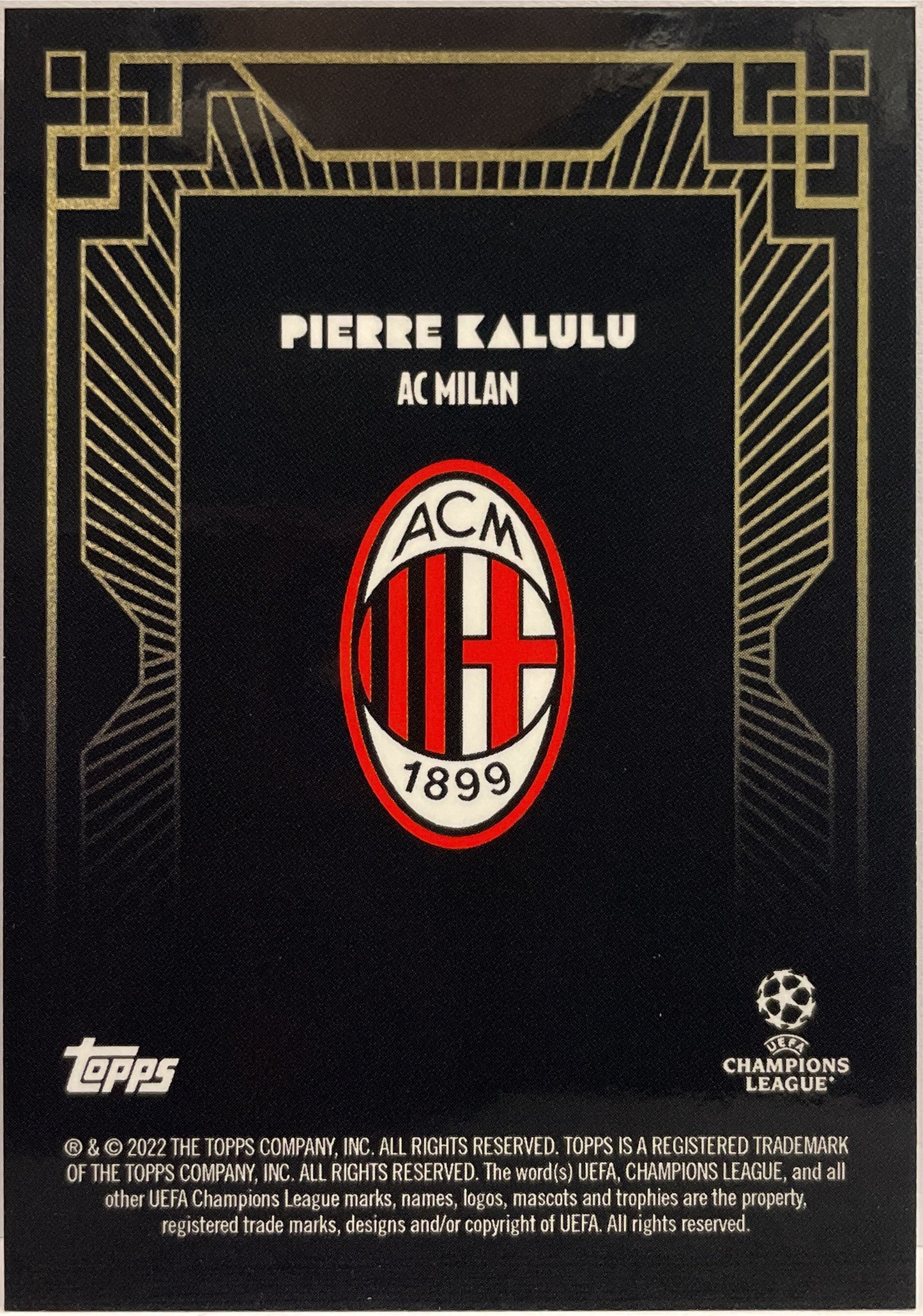 Pierre Kalulu Autograph Topps Deco 2021/22