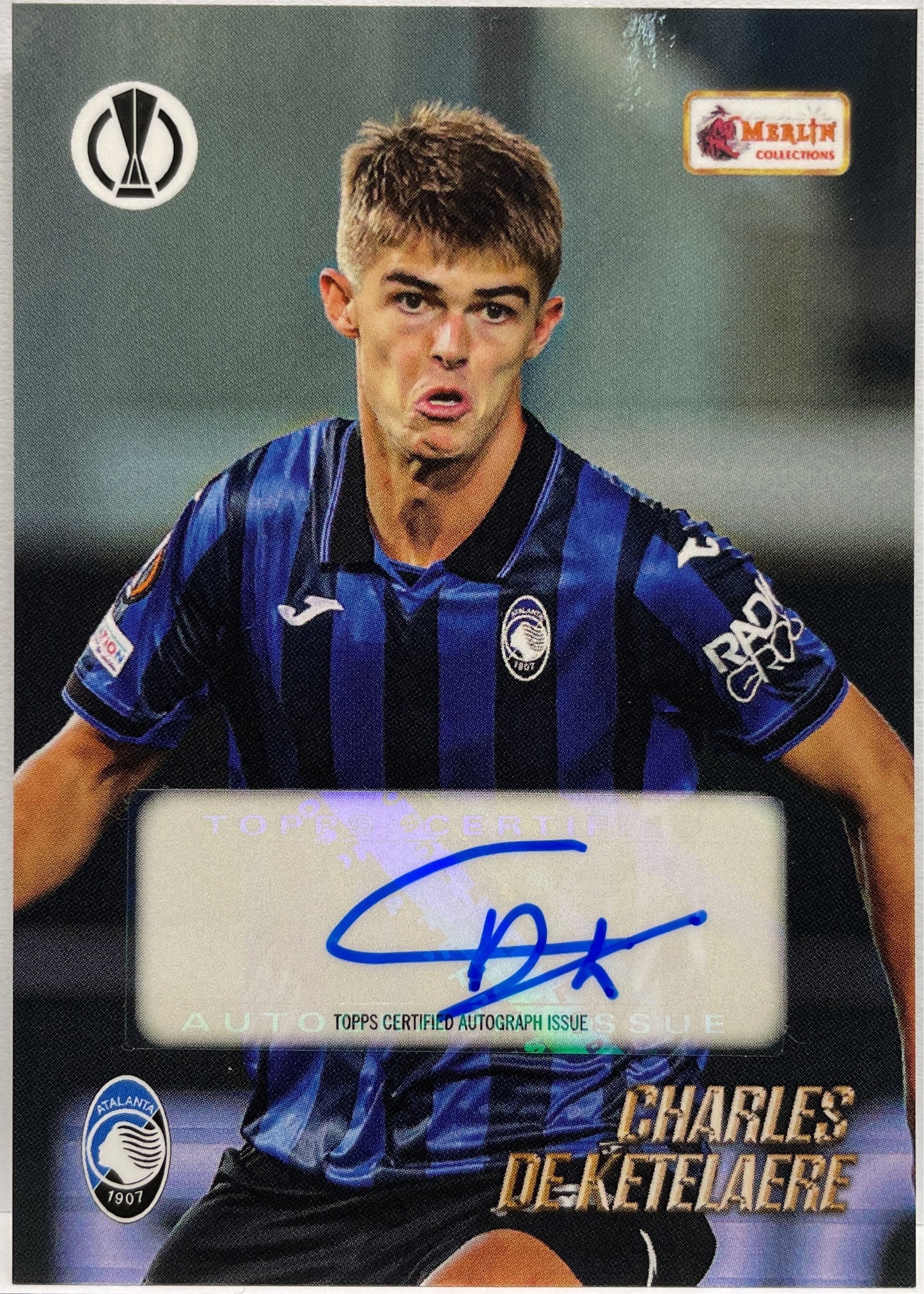 Charles De Ketelaere Autograph Topps Merlin Heritage UCC 2023/24