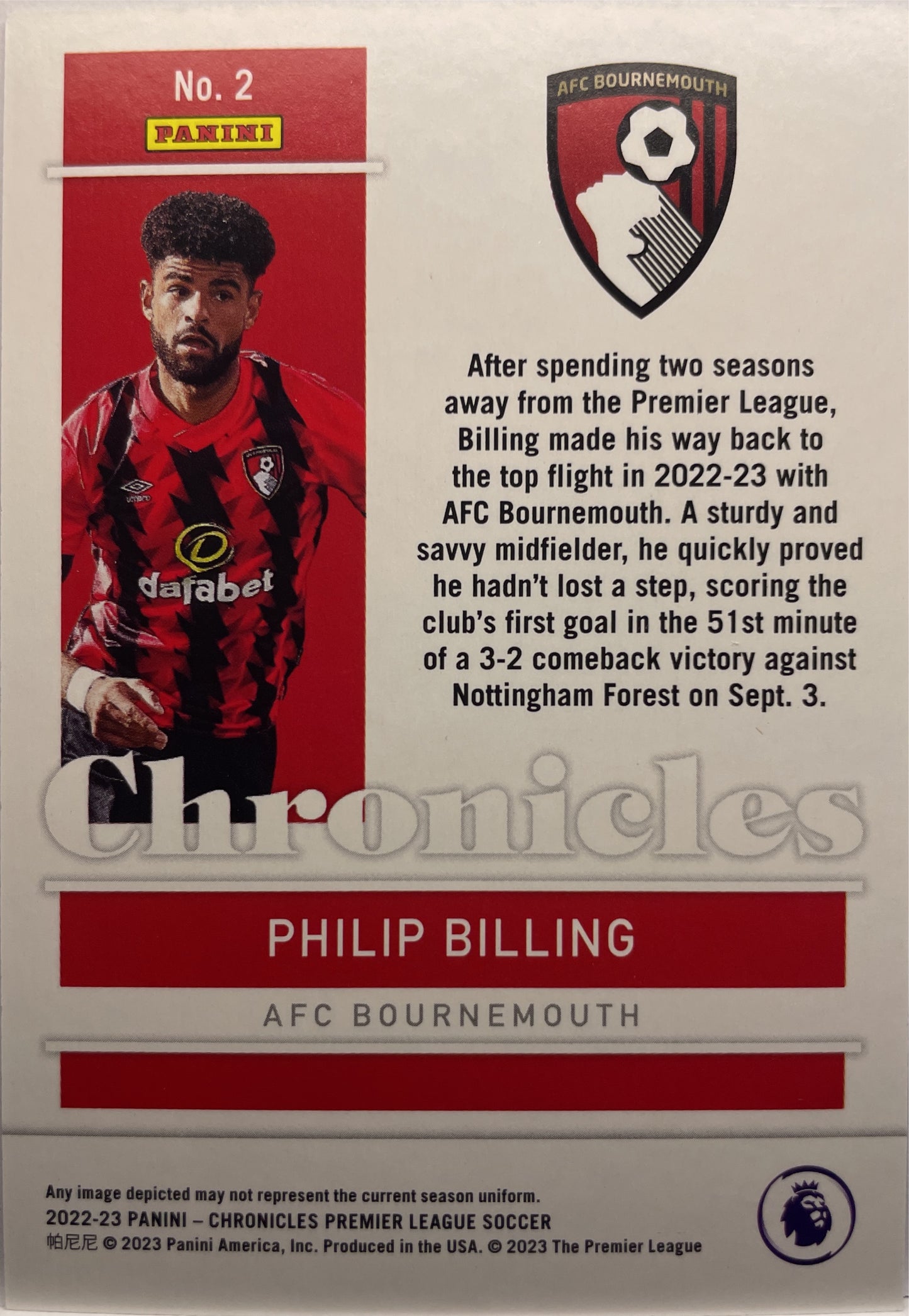 Philip Billing 5/99 Chronicles Premier League 2022/23