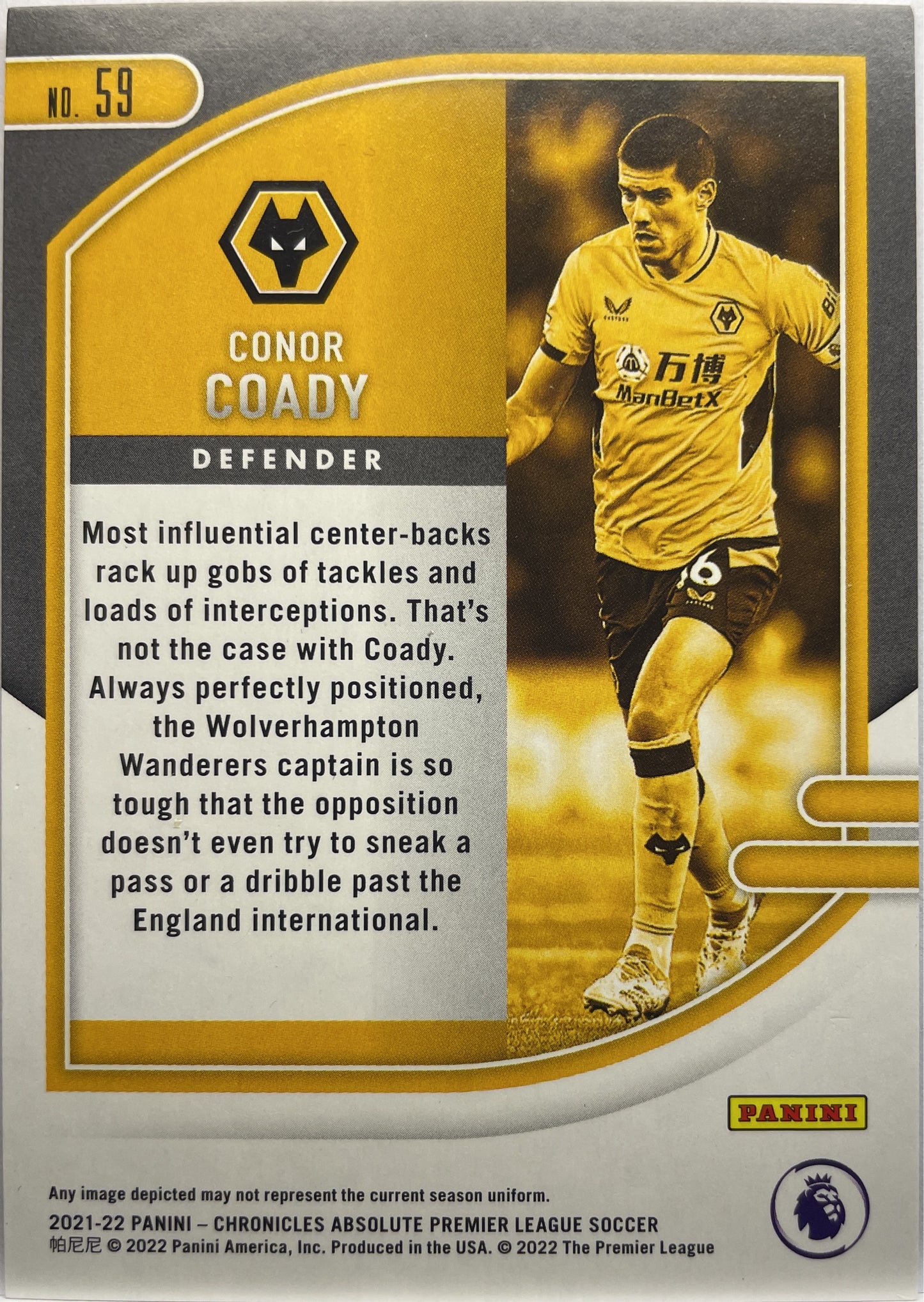 Conor Coady 68/99 Absolute Chronicles Premier League 2022/23