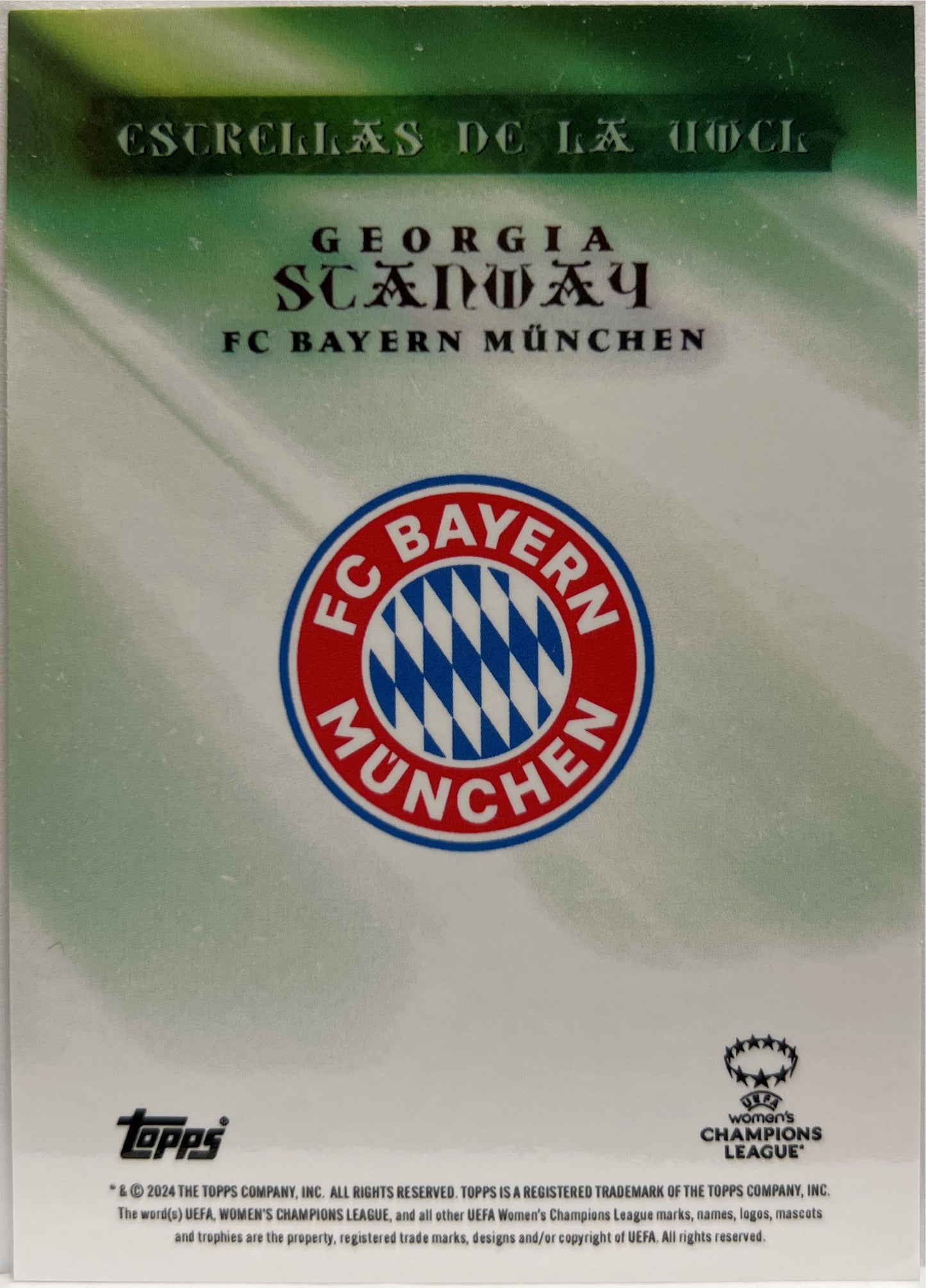 Georgia Scanway 9/99 Estrellas De La UWCL Topps Aitana Bonmati Curated Set 2023/24