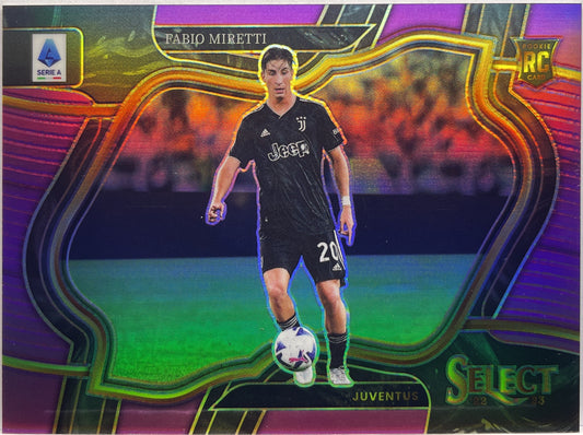 Fabio Miretti 7/49 Rookie Field Level Purple Select Serie A 2022/23