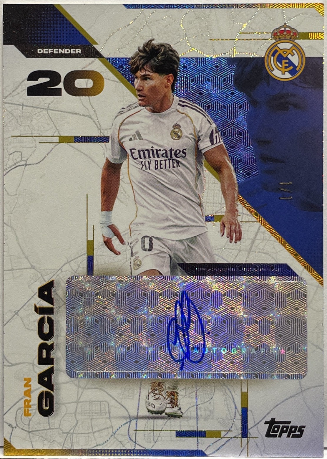 Fran Garcia 1/1 Autograph Modern Madrid Foilfractor One Of One Topps Los Blancos 2025/26