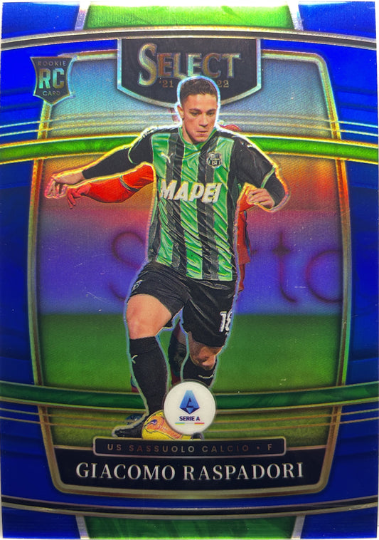 Giacomo Raspadori 33/49 Rookie Blue Select Chronicles Serie A 2021/22