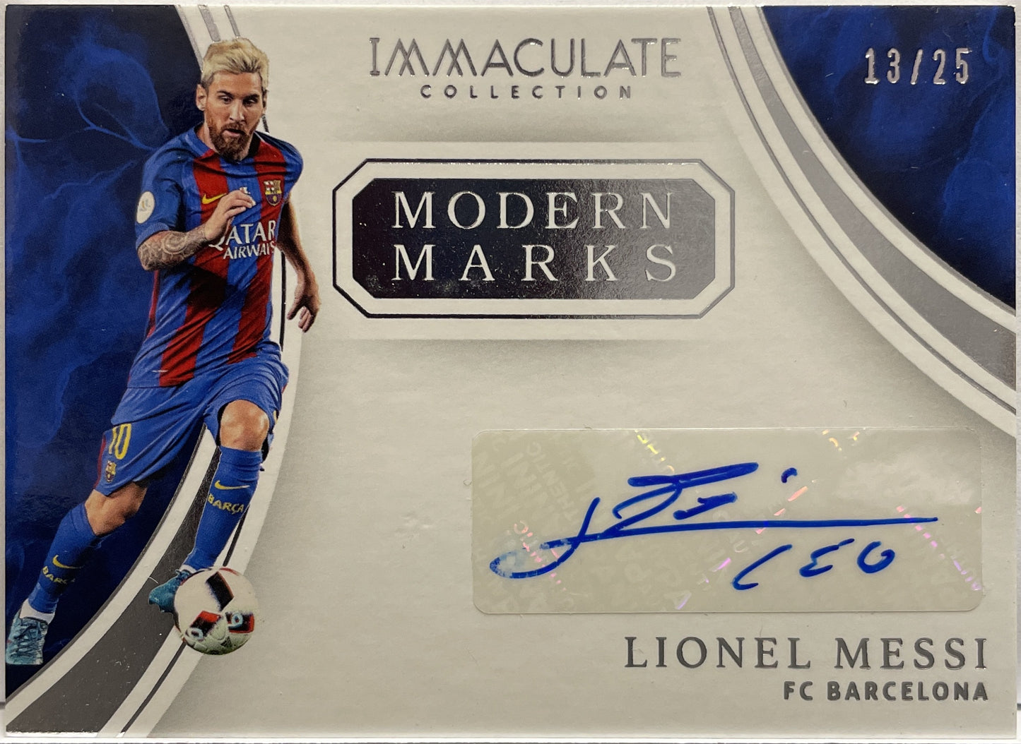 Lionel Messi 13/25 Autograph Modern Marks Panini Immaculate 2017