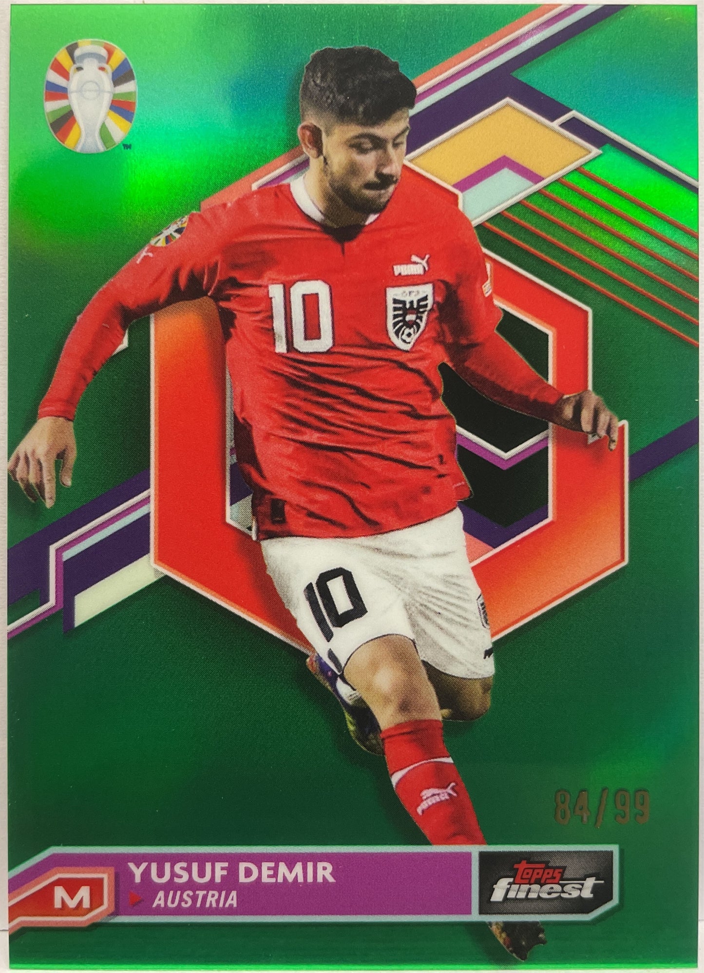 Yusuf Demir 84/99 Green Topps Finest Road To Uefa Euro 2024