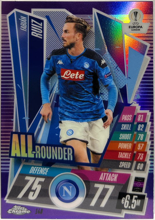 Fabian Ruiz 101/299 Purple Topps Chrome Match Attax