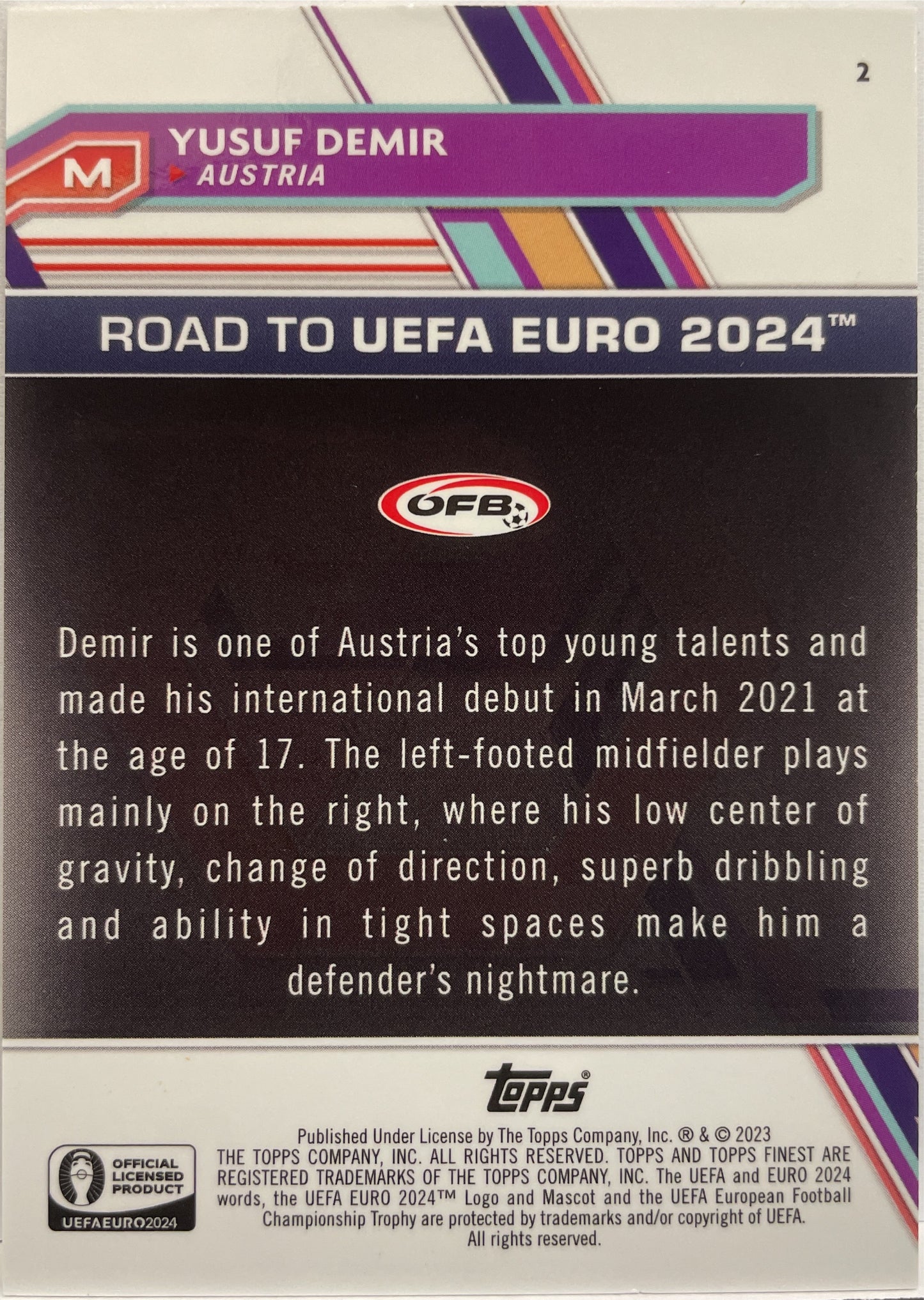 Yusuf Demir 84/99 Green Topps Finest Road To Uefa Euro 2024