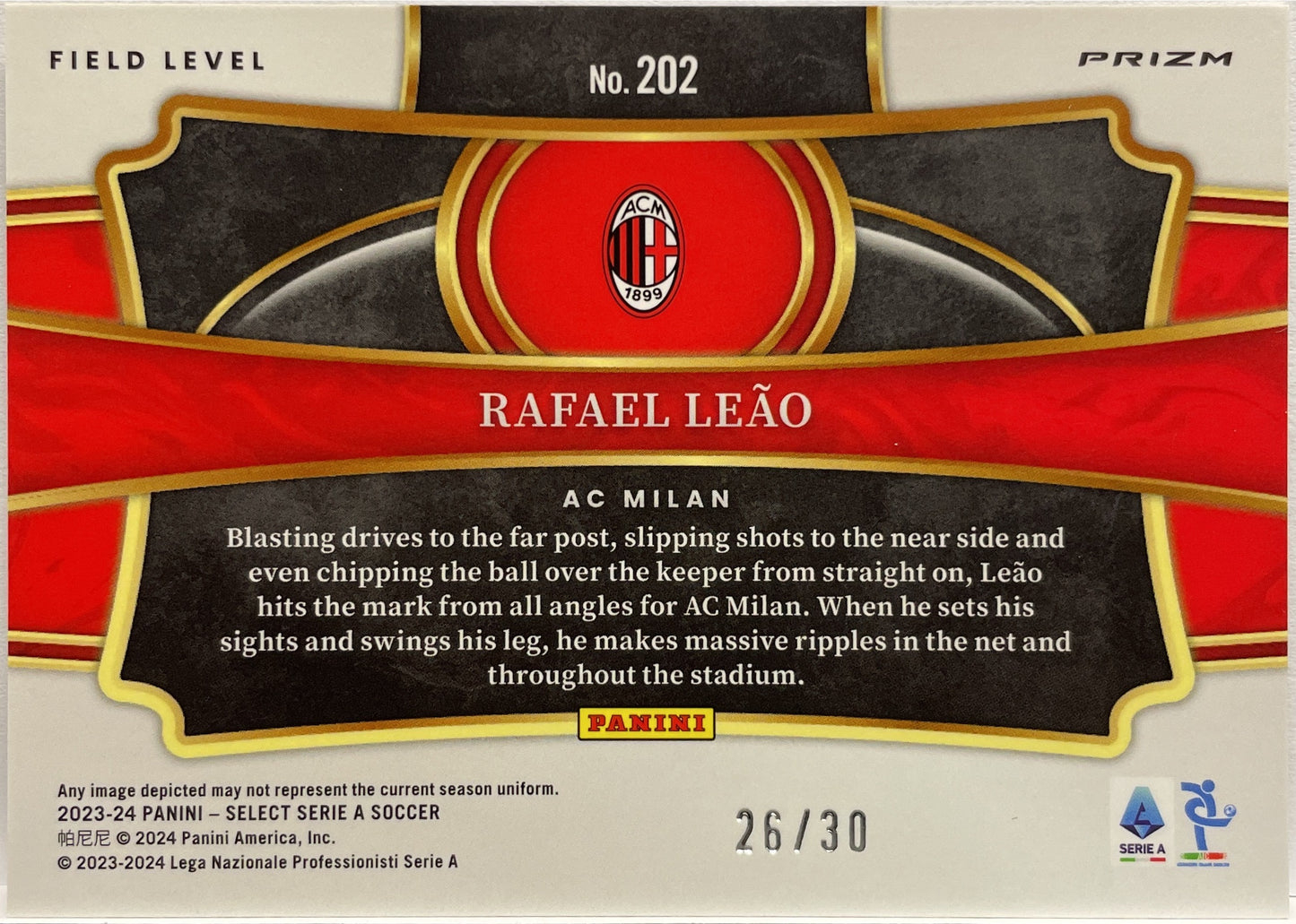 Rafael Leao 26/30 Field Level Winter Camo Select Serie A 2023/24