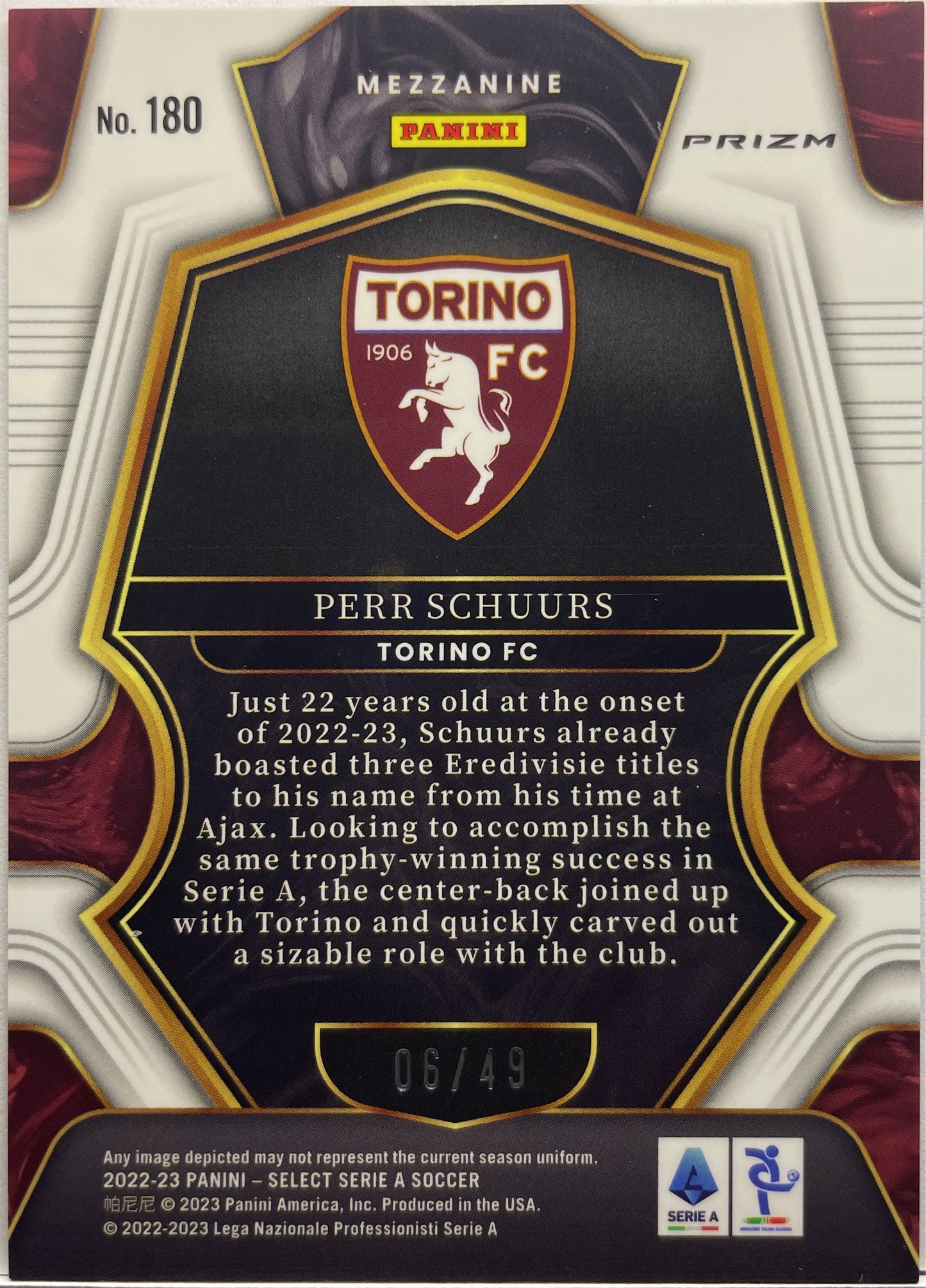 Perr Schuurs 6/49 Mezzanine Purple Select Serie A 2022/23