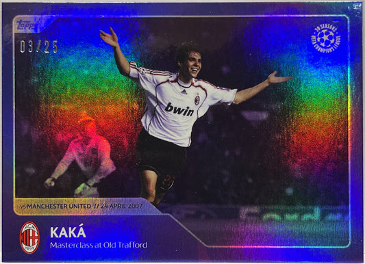Kaka 3/25 Vs Manchester United 2007 Topps 30 Season Of UCL 2022