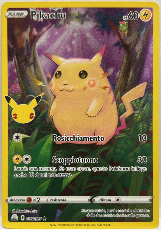 Pikachu 005/025 E Pokemon ita 2021