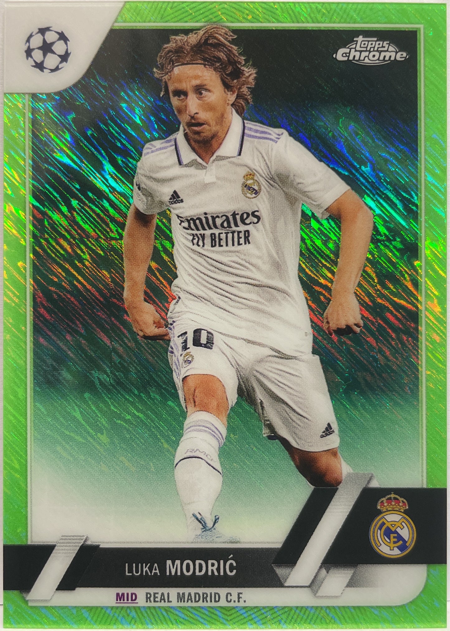 Luka Modric 141/399 Neon Green Topps Chrome UCC 2022/23