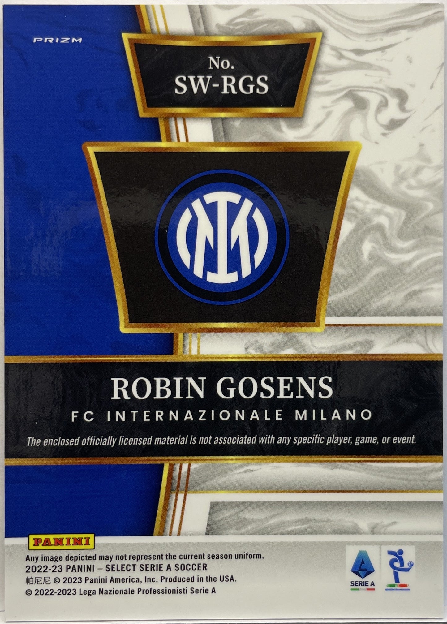 Robin Gosens Patch Select Serie A 2022/23