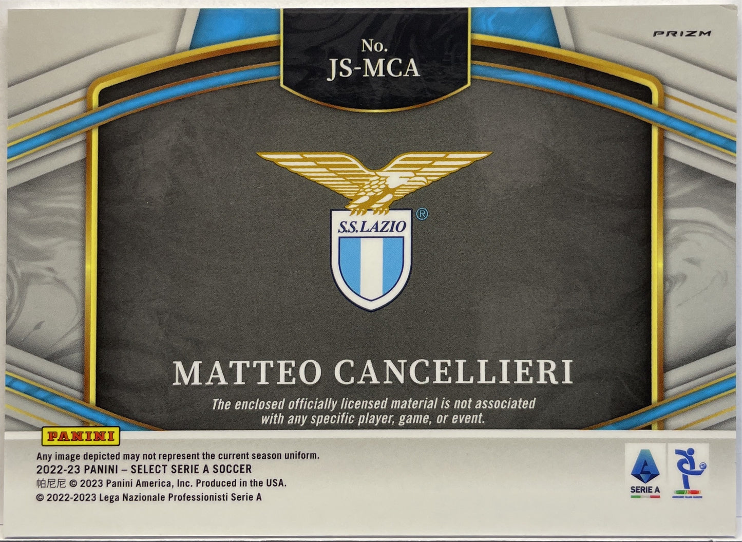 Matteo Cancellieri Rookie Patch Select Serie A 2022/23