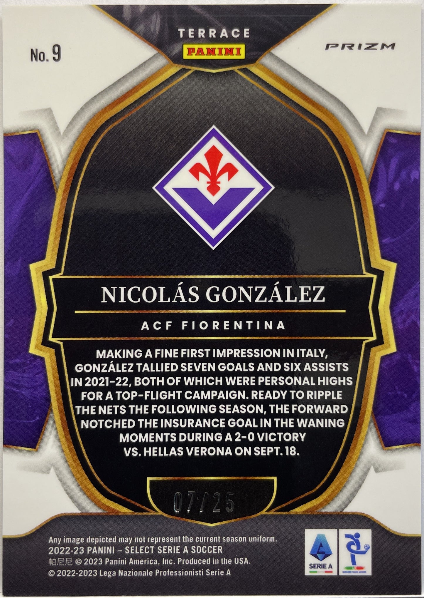 Nicolas Gonzalez 7/25 Terrace Tie-Dye Select Serie A 2022/23