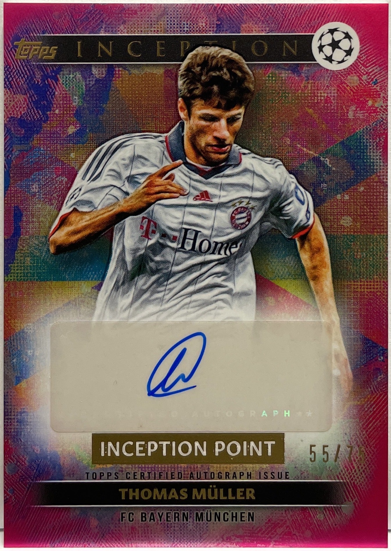 Thomas Muller 55/75 Autograph Inception Point Topps Inception 2024/25