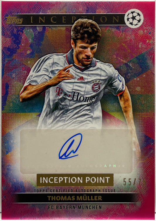 Thomas Muller 55/75 Autograph Inception Point Topps Inception 2024/25