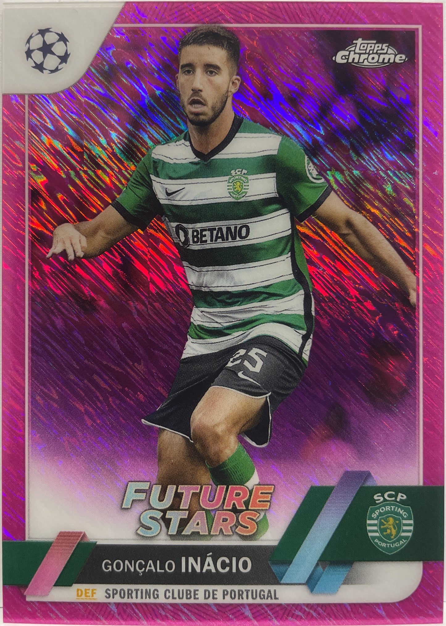 Goncalo Inacio 147/250 Future Stars Pink Topps Chrome UCC 2022/23