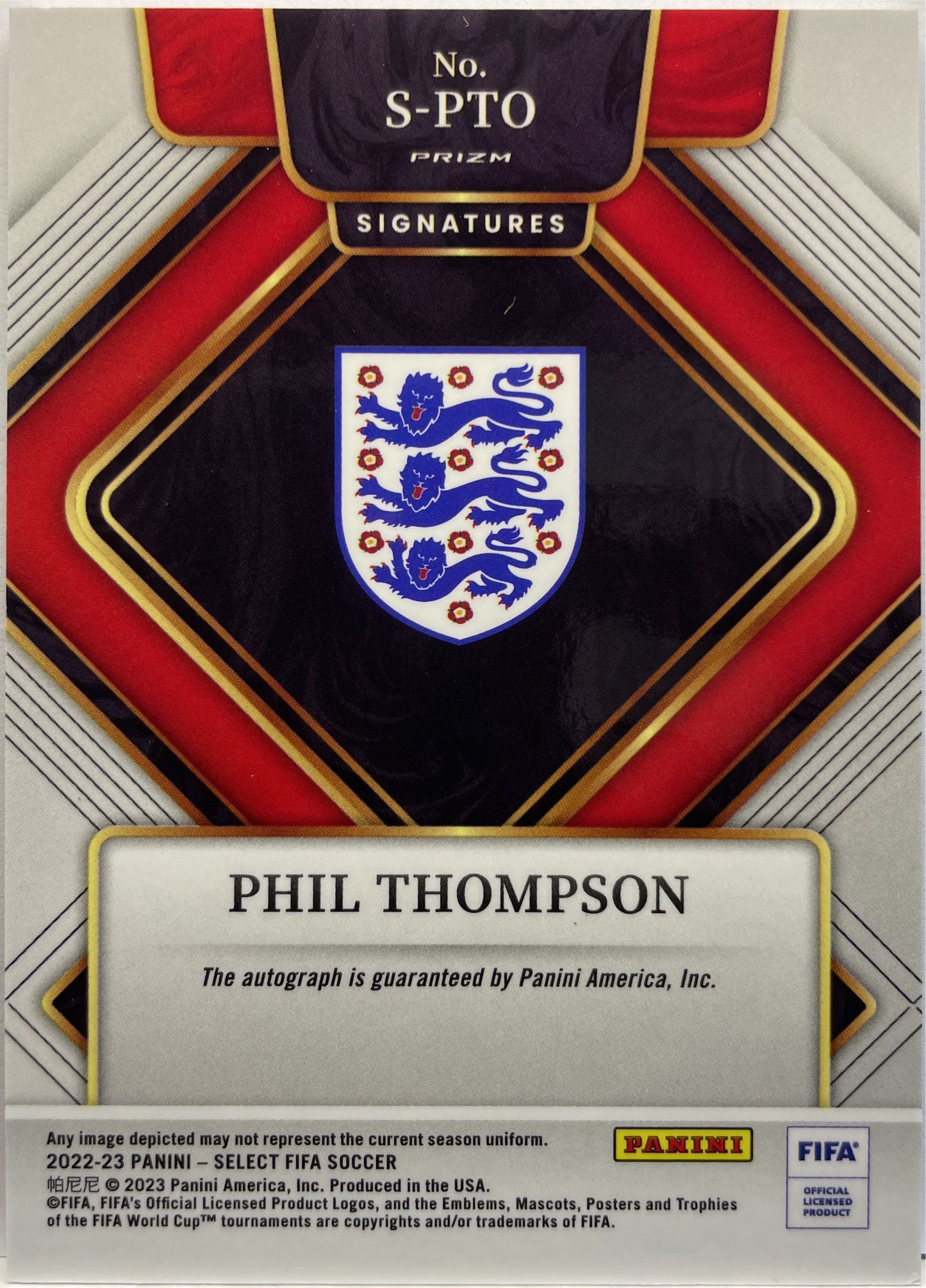 Phil Thompson Autograph Select Fifa 2022/23