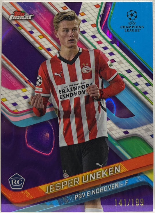 Jesper Uneken 141/299 Rookie Purple Lava Topps Finest UCC 2024/25