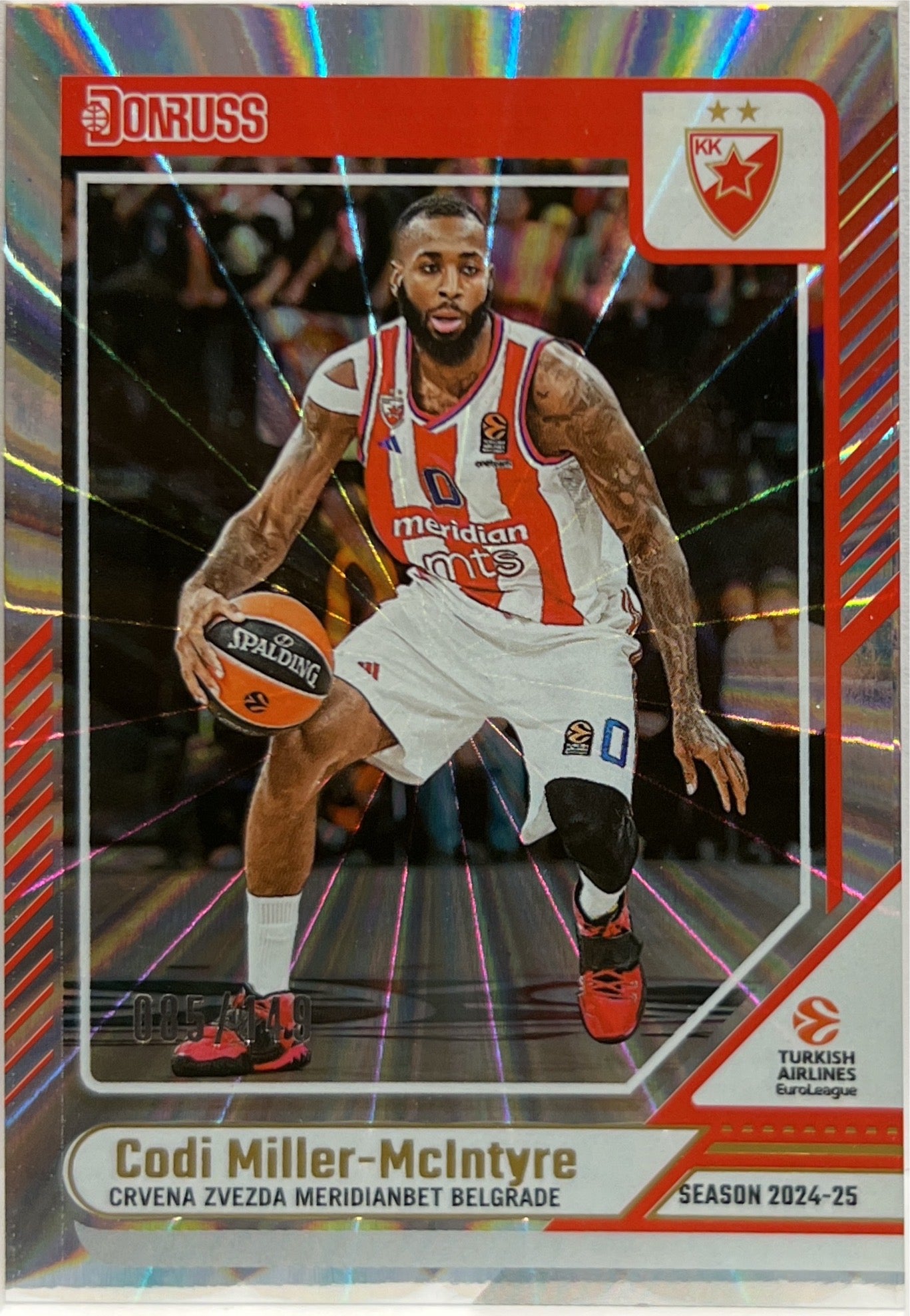Codi Miller McIntyre 85/149 Laser Donruss Euroleague Basketball 2024/25