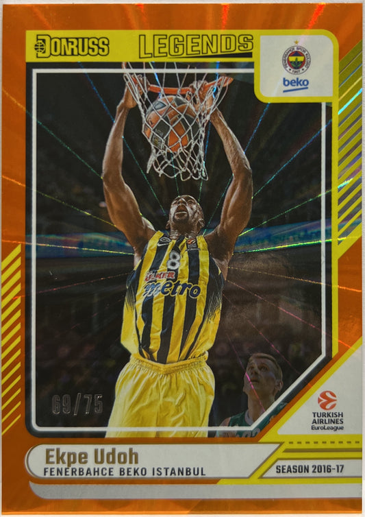 Ekpe Udoh 69/75 Orange Laser Donruss Euroleague Basketball 2024/25