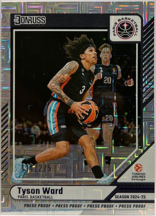 Tyson Ward 114/275 Press Proof Donruss Euroleague Basketball 2024/25