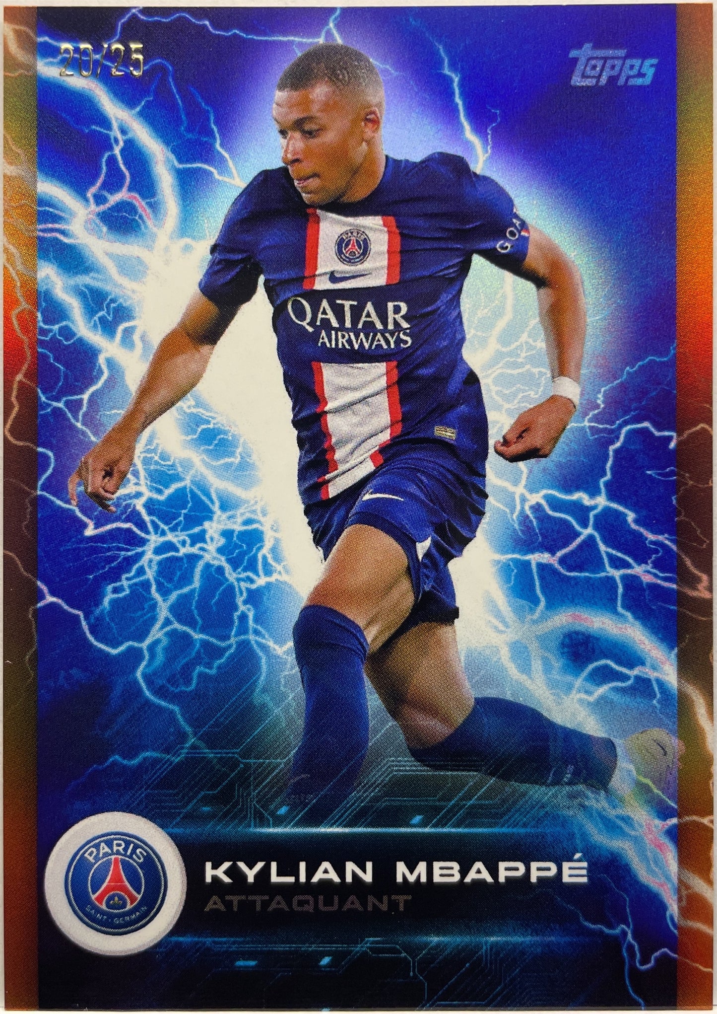 Kylian Mbappe 20/25 Super Electric PSG Team Set 2022/23