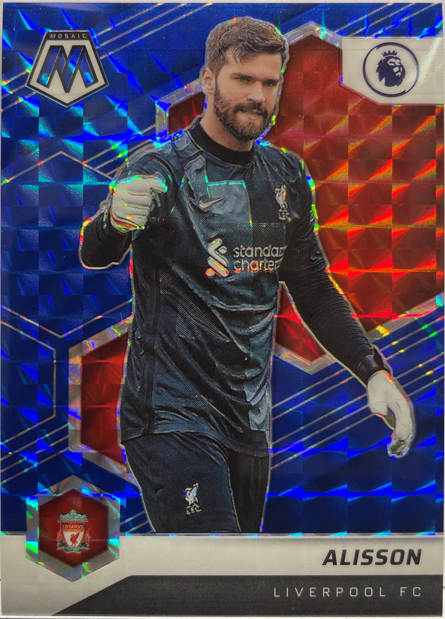 Alisson 37/99 Blue Mosaic Premier League 2021/22