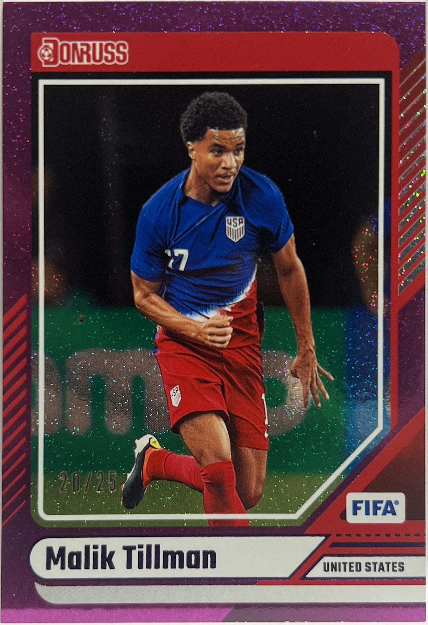 Malik Tillman 20/25 Purple Donruss Fifa 2024/25