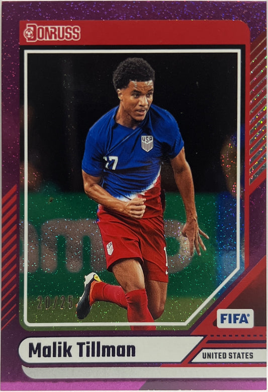 Malik Tillman 20/25 Purple Donruss Fifa 2024/25