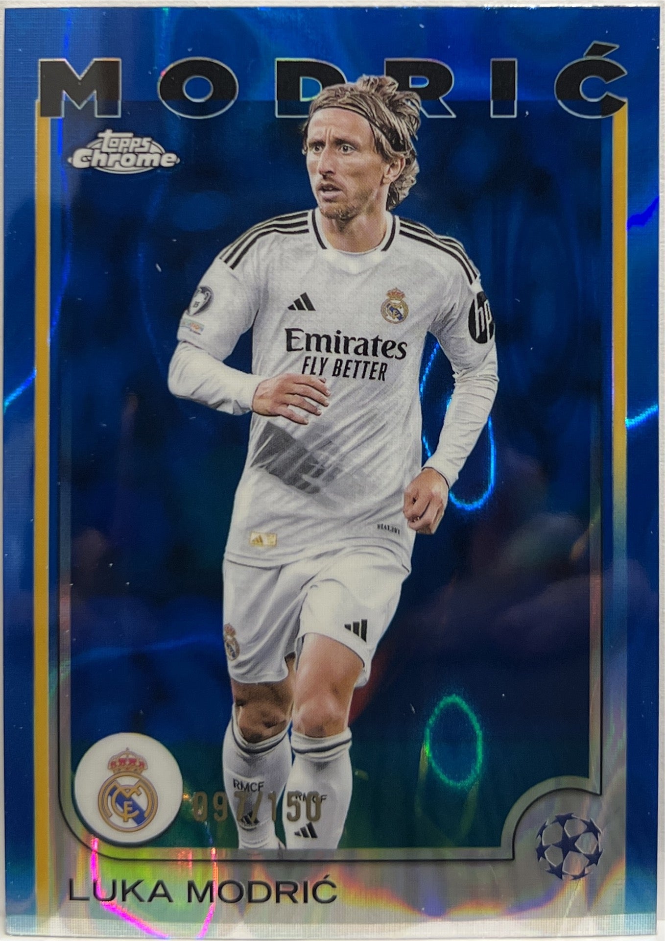 Luka Modric 31/150 Blue Lava Topps Chrome UCC 2024/25