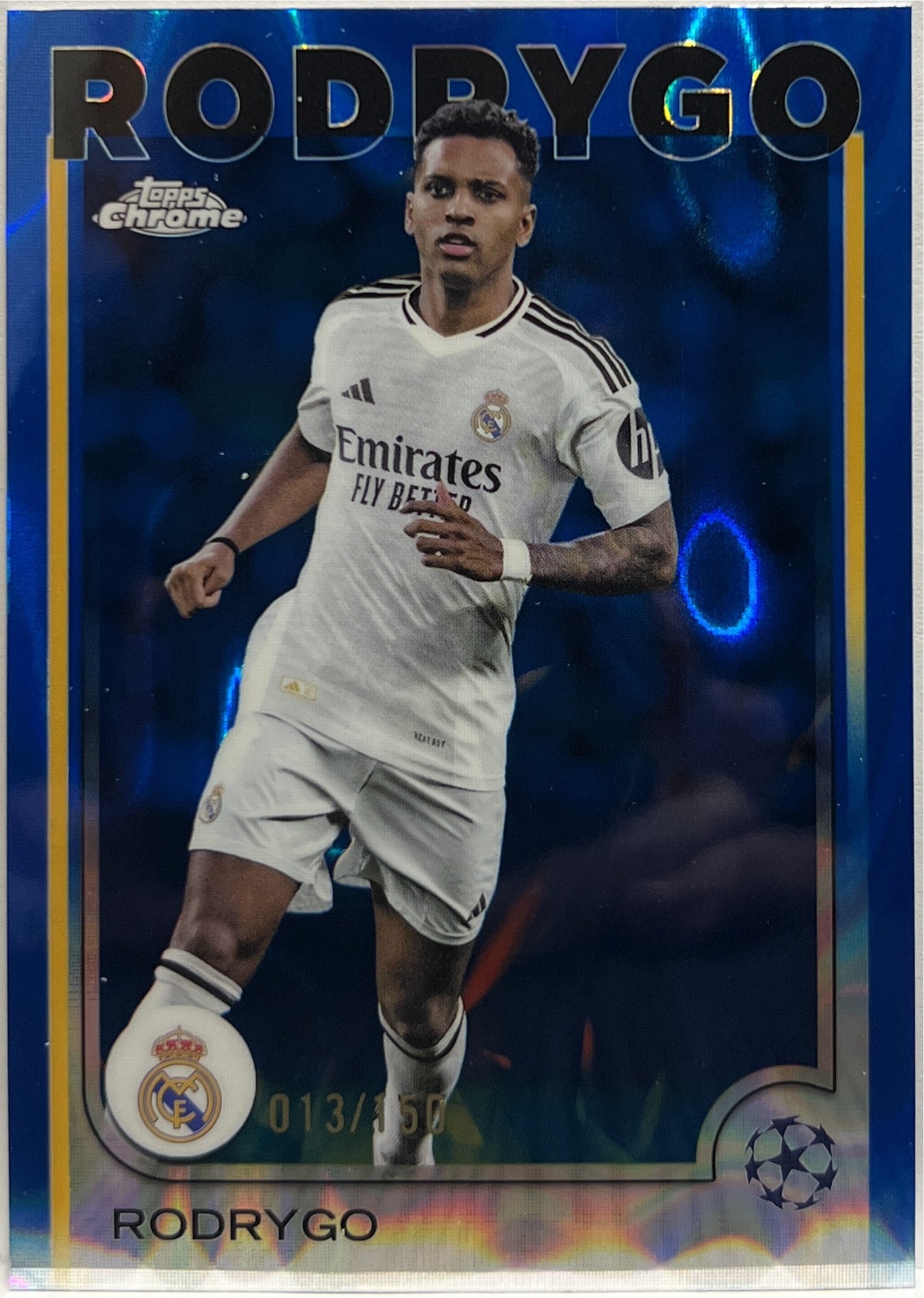 Rodrygo 13/150 Blue Lava Topps Chrome UCC 2024/25