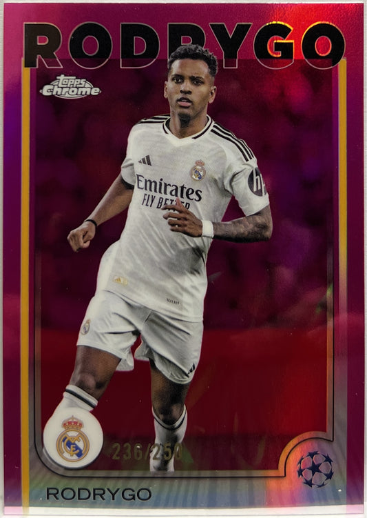 Rodrygo 236/250 Pink Lava Topps Chrome UCC 2024/25