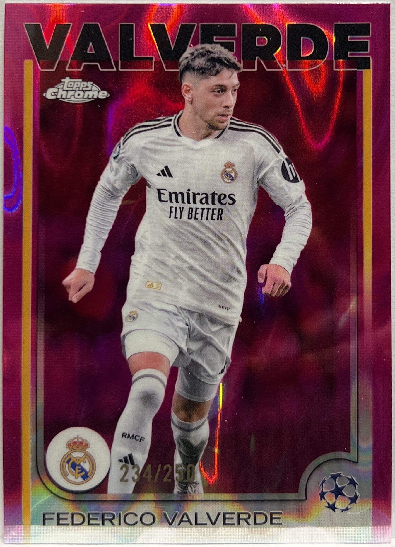 Federico Valverde 234/250 Pink Lava Topps Chrome UCC 2024/25