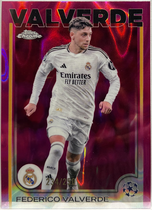 Federico Valverde 234/250 Pink Lava Topps Chrome UCC 2024/25